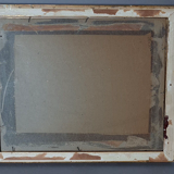 Beaded frame 34,5x28 foliage 30x24 cm gilded stucco wood with glass SB