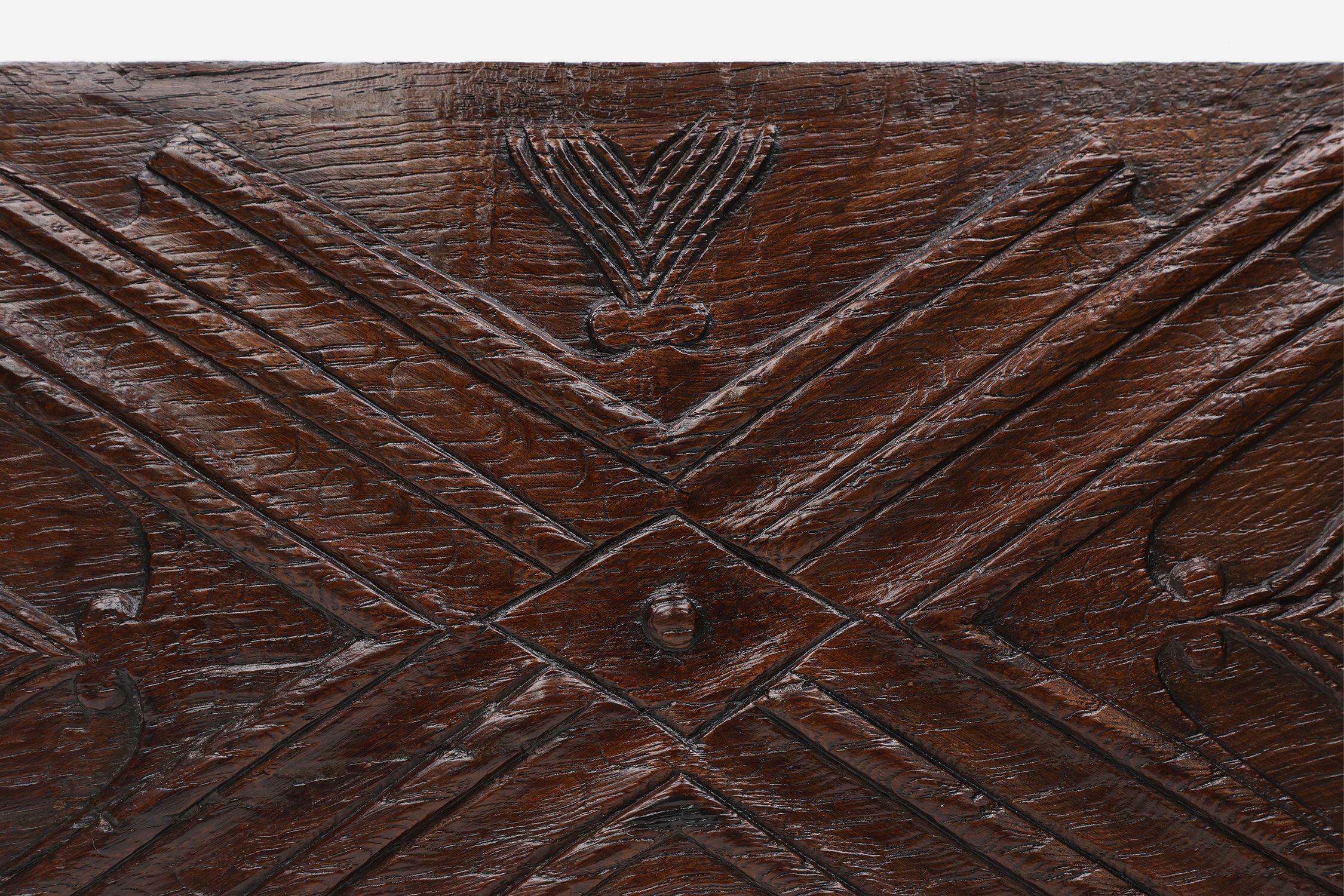 16th Century Gothic Sculpted Oak Panel, Belgium