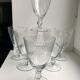 Set of 7 molded glass wine glasses 30-40s