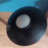 Loft bedside desk lamp wood metal saucer