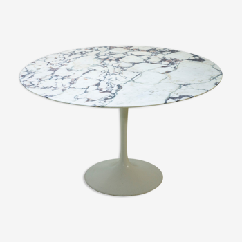 Tulip table in Calacatta marble by Eero Saarinen Ø 120 cm - Knoll - vintage