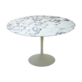 Table ronde Tulip en marbre Calacatta de Eero Saarinen Ø 120 cm - Knoll - Vintage