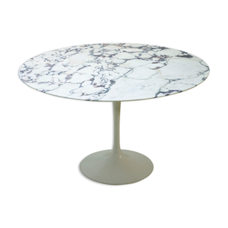 Tulip table in Calacatta marble by Eero Saarinen Ø 120 cm - Knoll - vintage