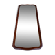 19th century solid mahogany mirror, 58x135cm