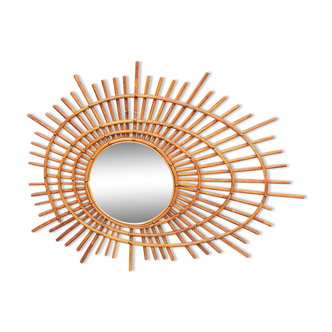 Mirror in rattan galaxy or ortf 80x61cm