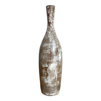Vase 1950 céramique émaillée signé A. Kostanda à Vallauris - H 30 cm parfait état