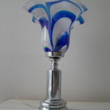 Lampe vintage verre bleue Mazzega