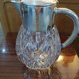Crystal and silver carafe