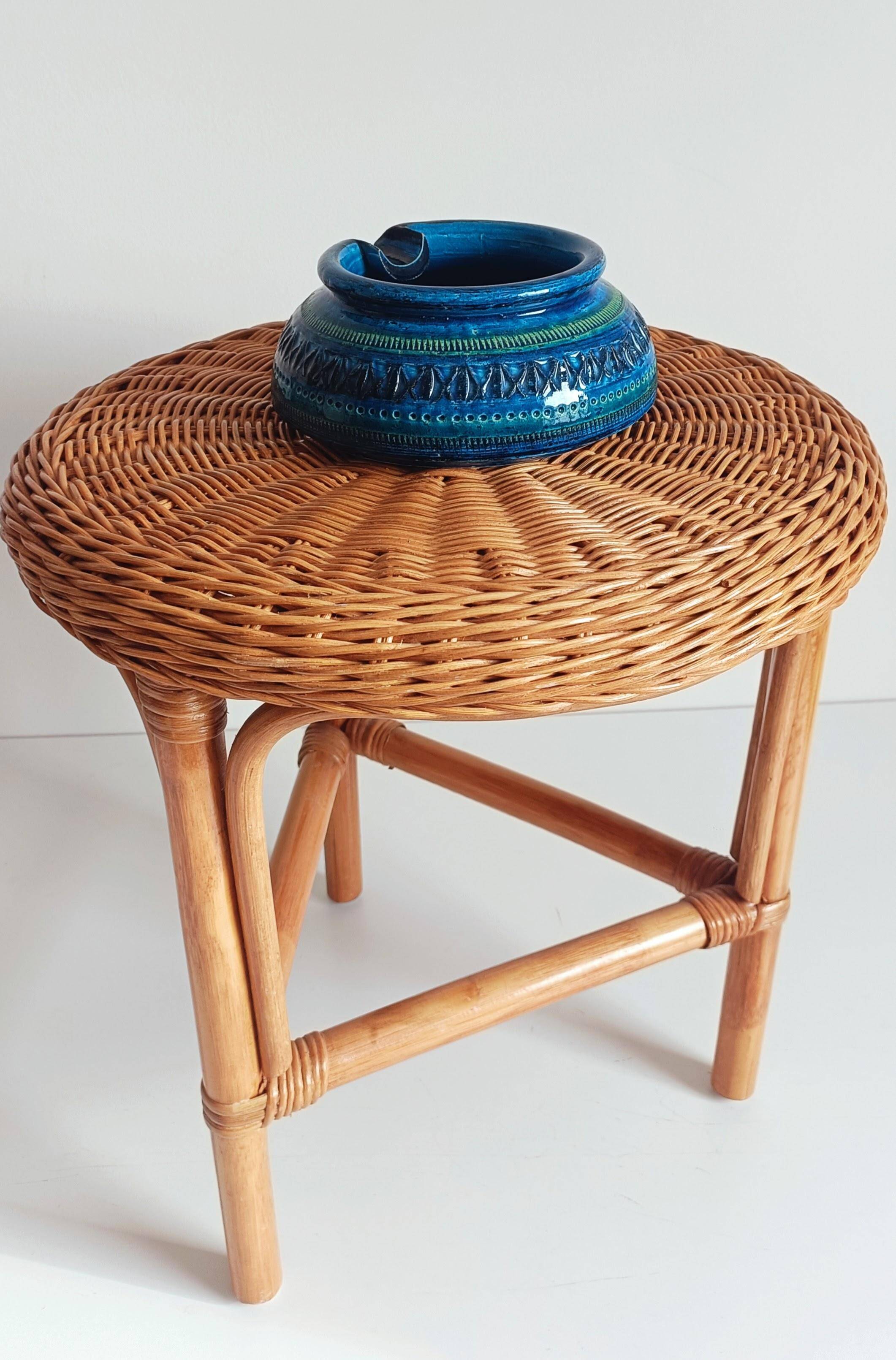 Bitossi Large Ashtray by Aldo Londi, Rimini Blu Ceramic, Italy, 1960s