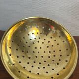 Large skimmer in brass and wrought iron, early 20th century