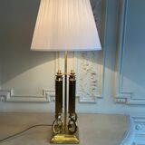 Imposing brass lamp, Deknudt, Belgium, 1970