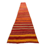 Old Turkish narrow Kilim Runner 405x49 cm shabby chic, vintage kelim