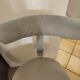 Space Age stool reupholstered, 70s-80s.