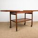 Danish extendable two-tiered teak serving trolley, 1960s, Kurt Ostervig.
