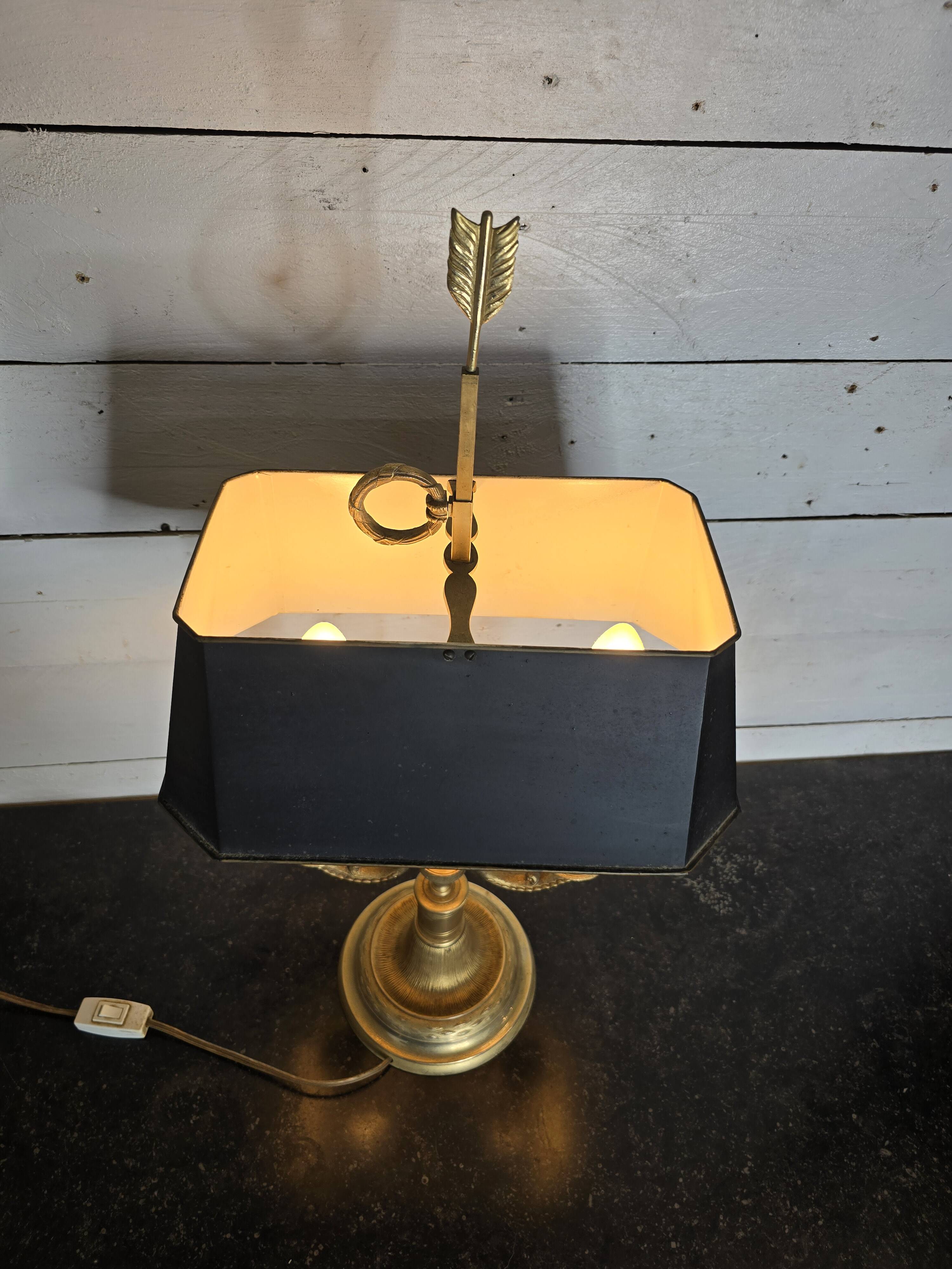 Lampe bouillotte style empire en bronze milieu XXème