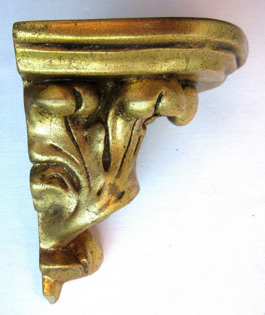 Venetian wall console, sculpted and gilded plaster, Acanthes Napoleon III style