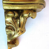 Venetian wall console, sculpted and gilded plaster, Acanthes Napoleon III style