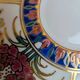 Set of 4 hand-painted saucers from Thailand – Polychrome floral decoration and gilding.