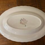Small oval English earthenware dish Muott Meakin décor Spring Fields