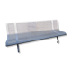 Old public wrought iron bench painted white - 50s