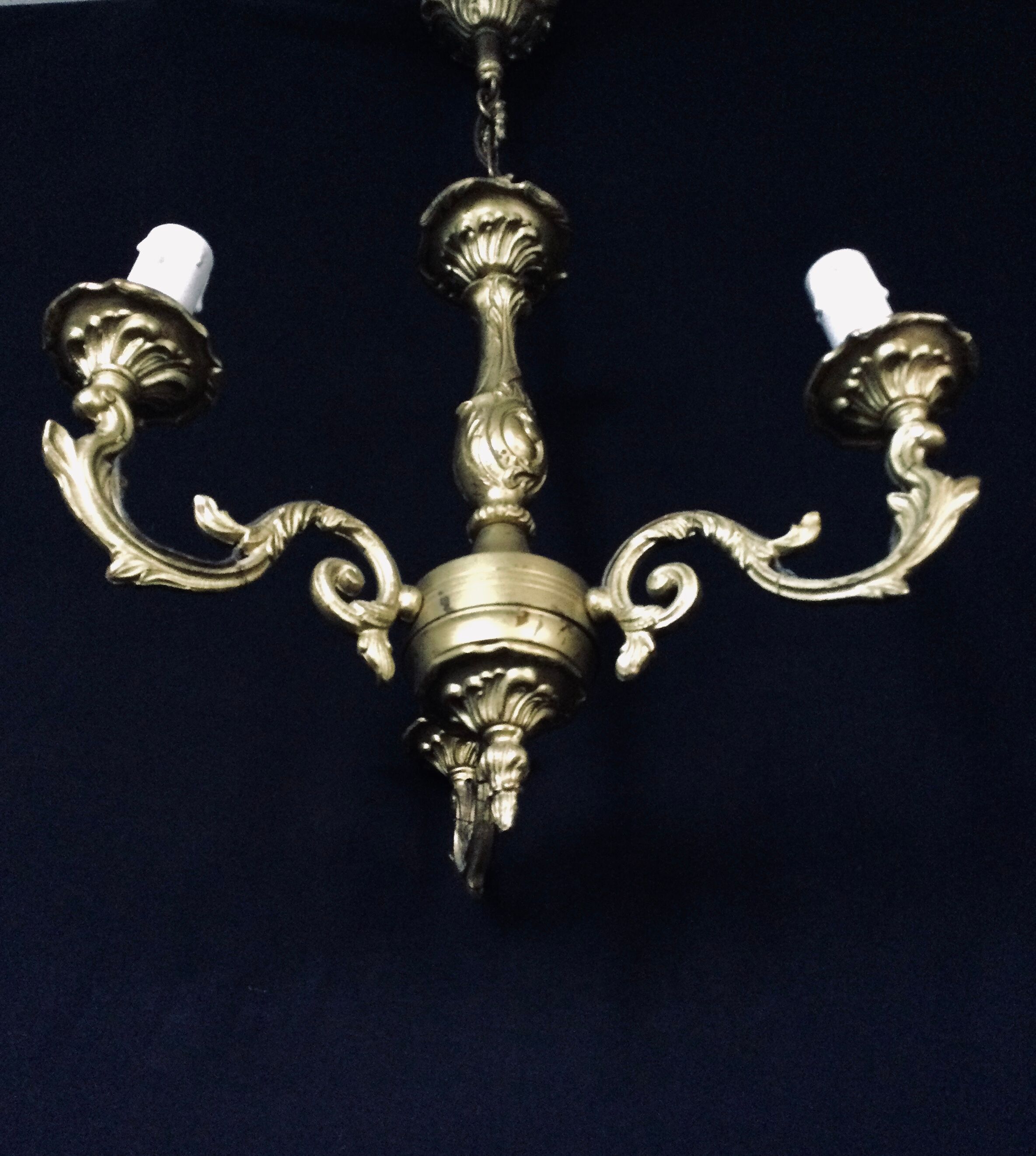 Bronze chandelier 3 lights