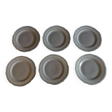 Series of six porcelain plates from Paris old Paris green décor XIXth