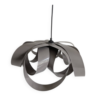 Tosel evora taupe gray metal pendant light