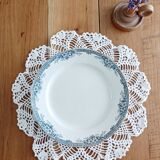 Mounted plate, Saint-Amand ironstone compote dish, Lucy