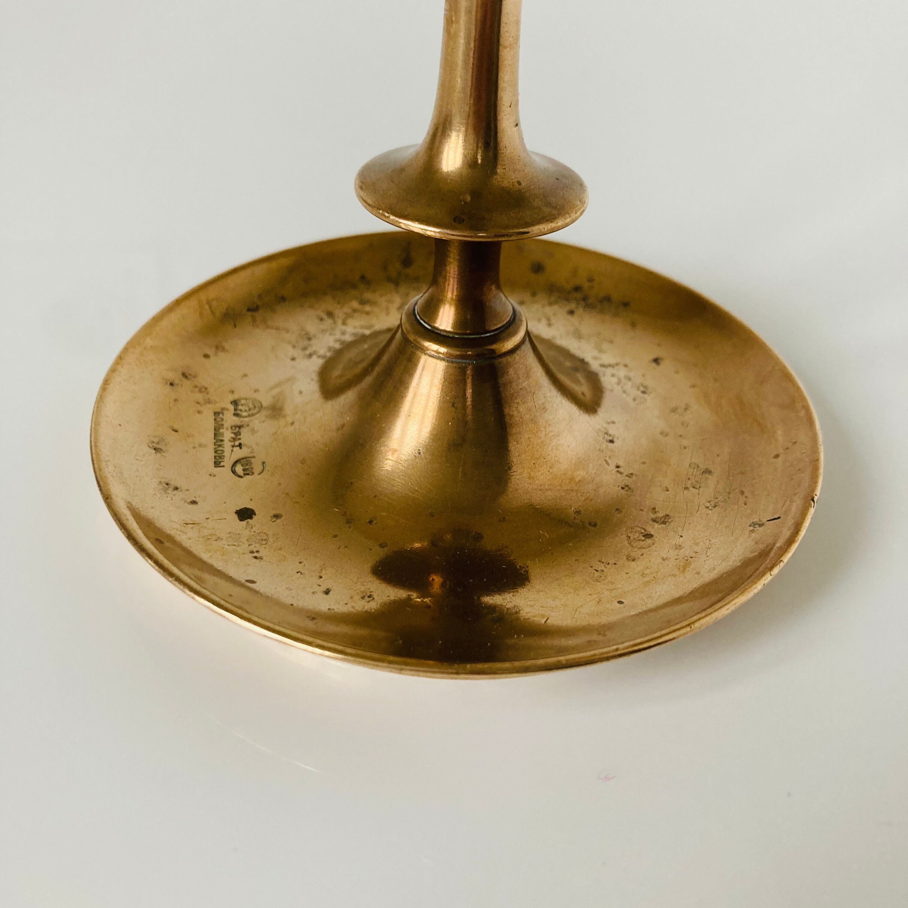 Elegant brass candle holder Russian work