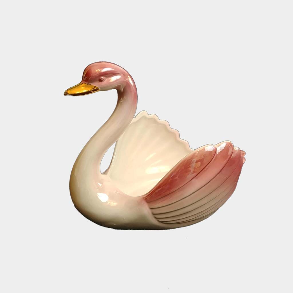Pot cygne ancien en céramique