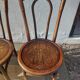 Set of 5 Buchon bistro chairs in curved wood