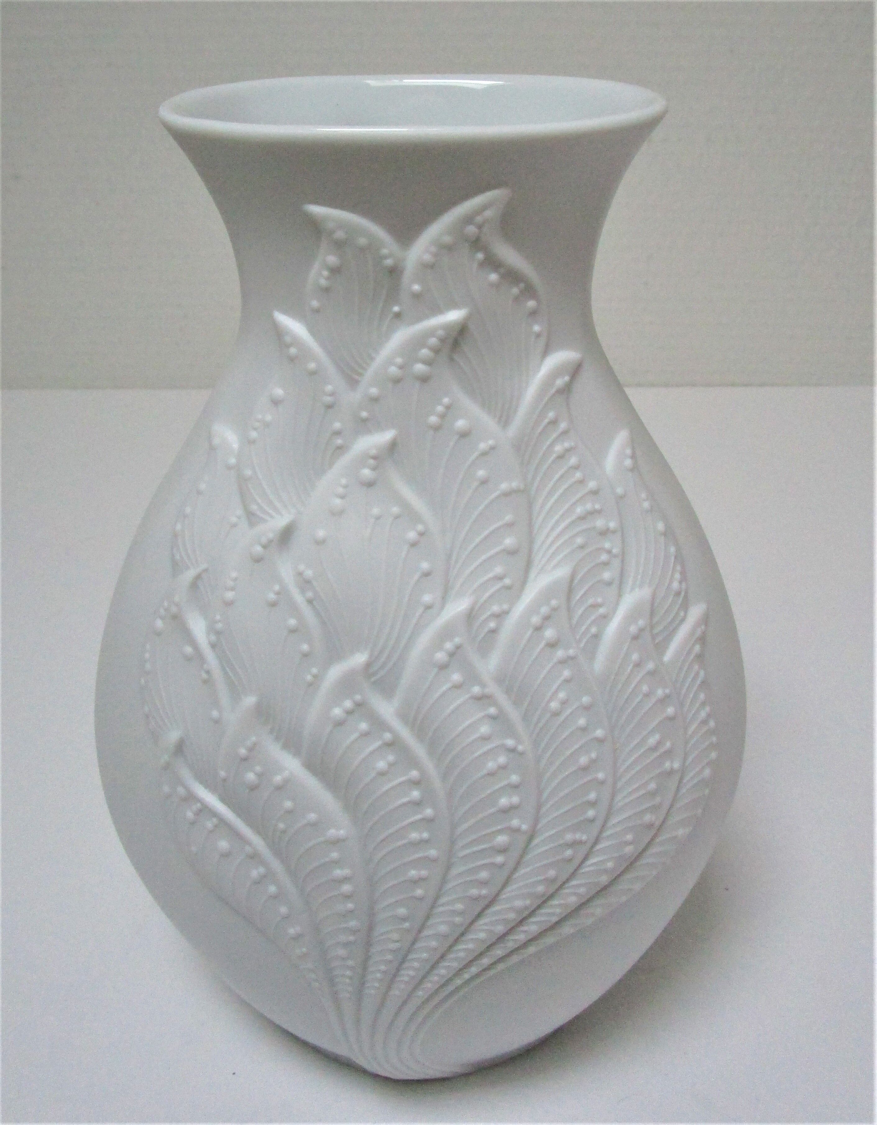 Porcelain vase biscuit Manfred Frey for AK Kaiser vintage vegetable decoration
