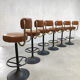 Midcentury swedish brass bar stools Borje Johanson
