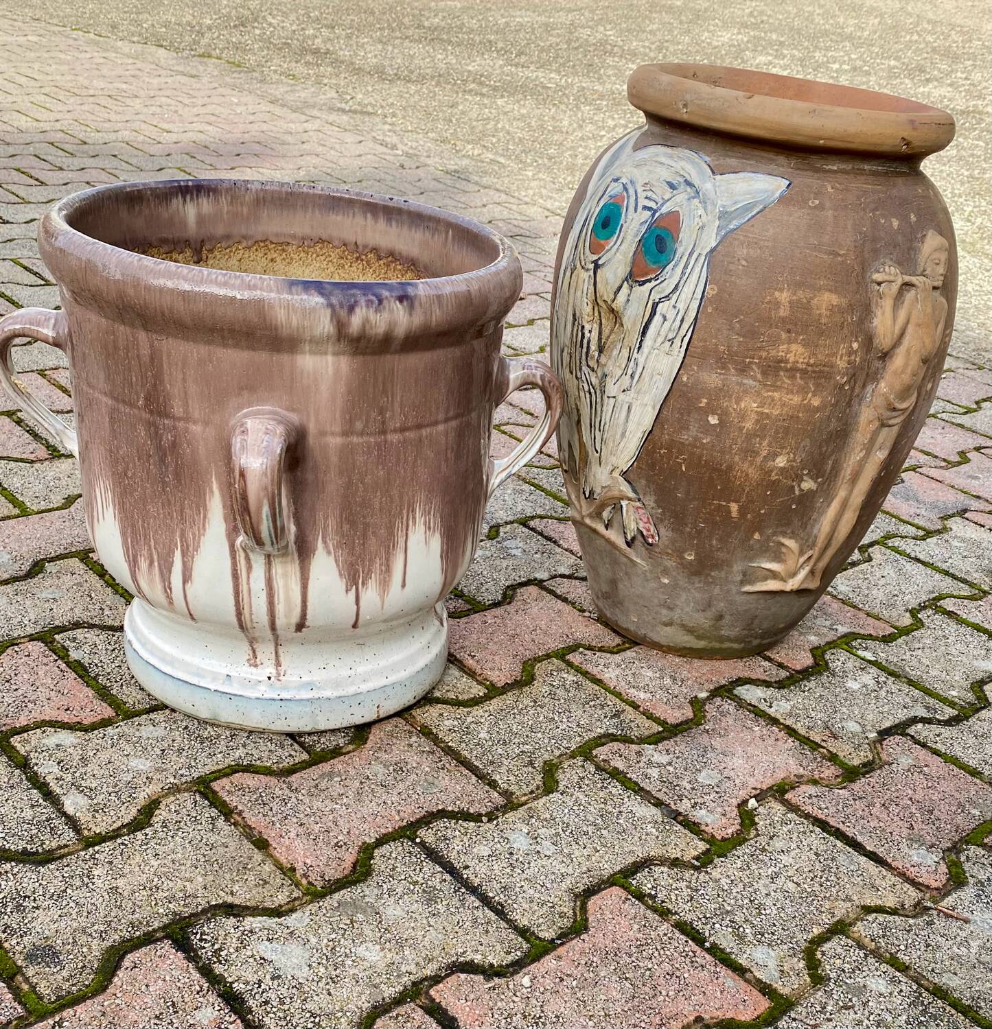 Varnished terracotta jar