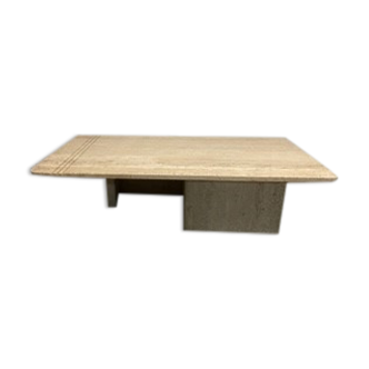 Travertine stone coffee table