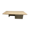Travertine stone coffee table