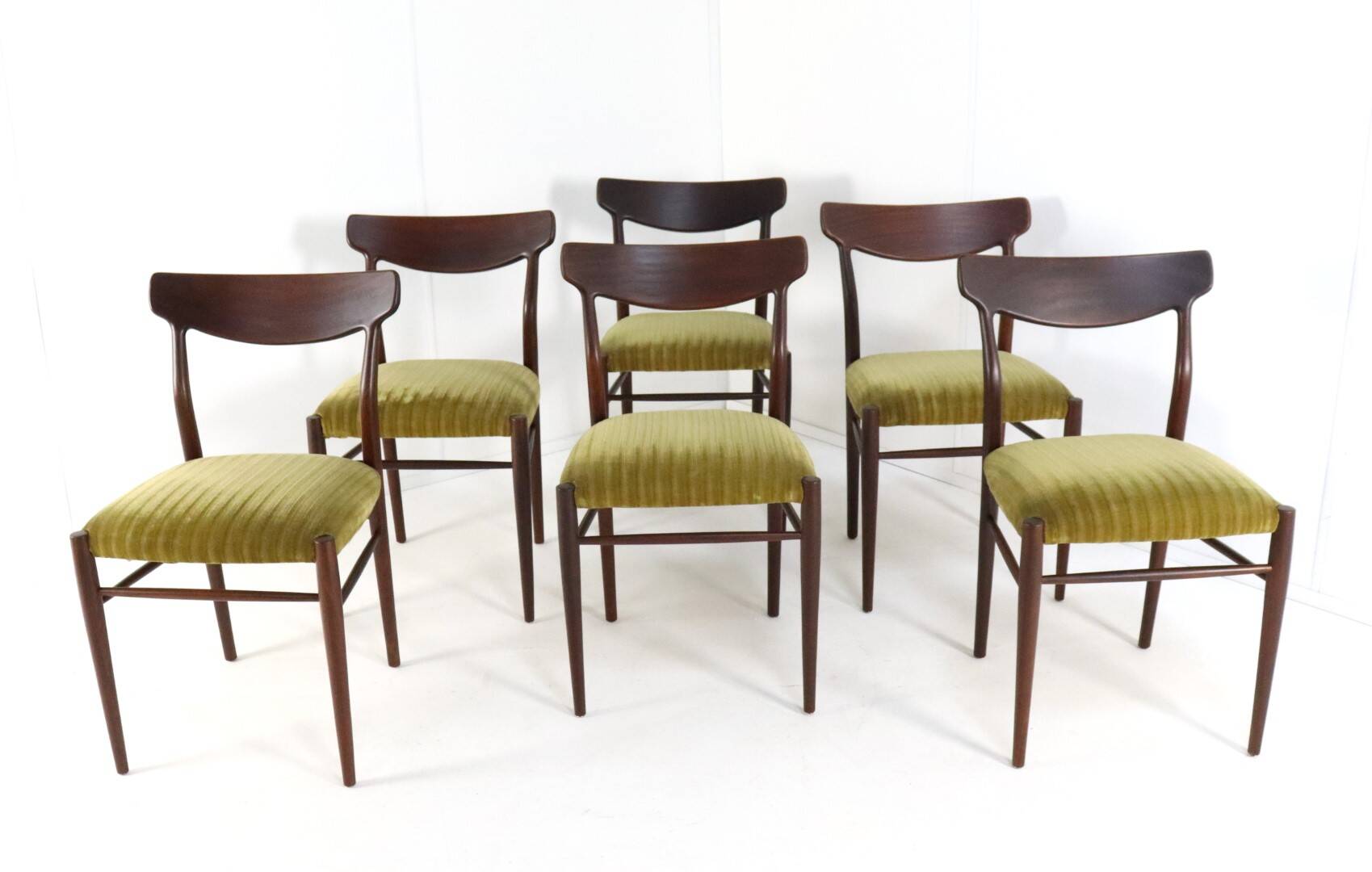 Set of 6 Lübke Otto Pollak mid centiry chairs 'Aldersbach'