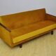 Mid-century yellow velvet sofa daybed, 1960s