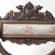 Dantesca armchair with lion heads and mascaron – neo-Renaissance, 19th c.