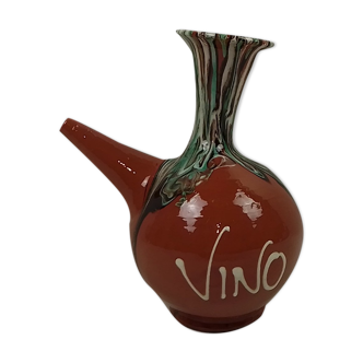 "Vino" terracotta wine carafe