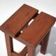 Vintage stool, brutalist pine stool, accent stool