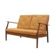 Danish oak sofa with leather upholstery, 1960s