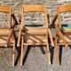 Set of 3 bridge chairs with tapered legs from the 1950s/60s.