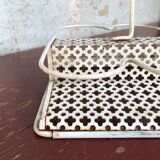 Perforated metal glass basket