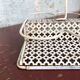 Perforated metal glass basket