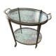 Glass and meral coffee table