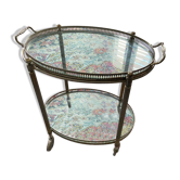 Glass and meral coffee table