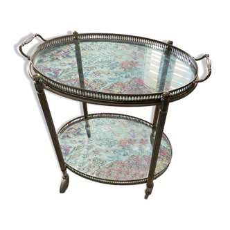 Glass and meral coffee table
