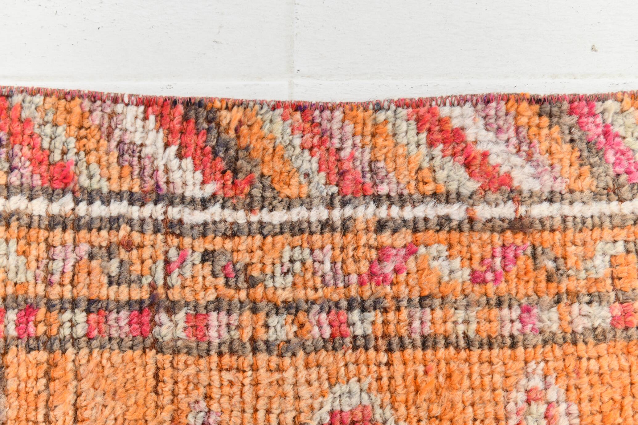 Orange Beige Turkish Runner Rug 80x369Cm SK 23759