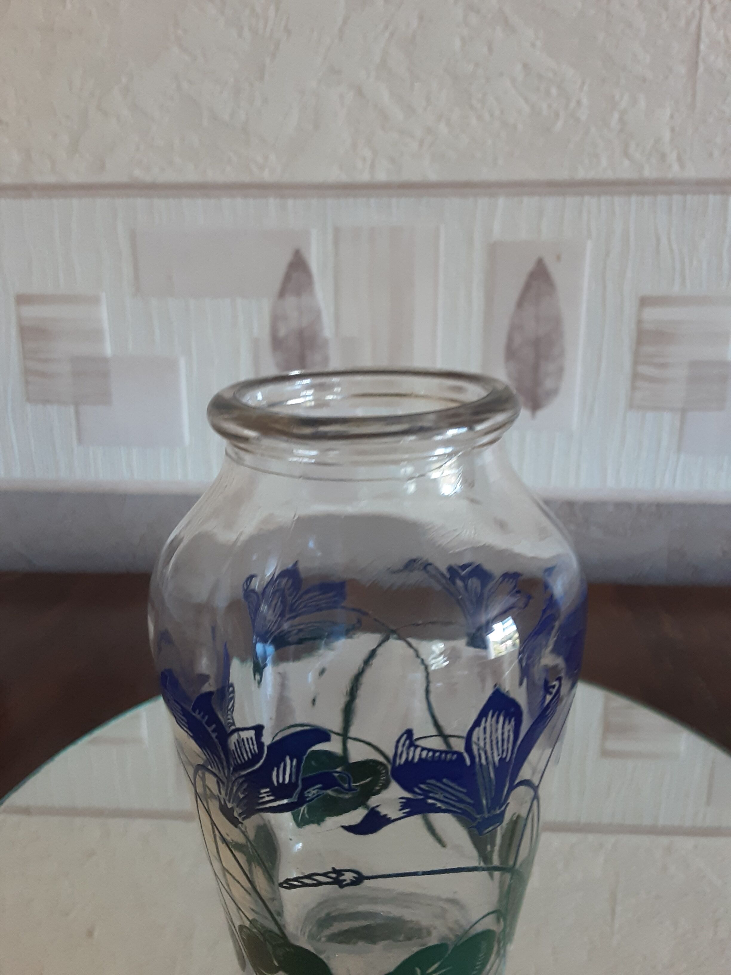 Glass hyacinth vase - vintage